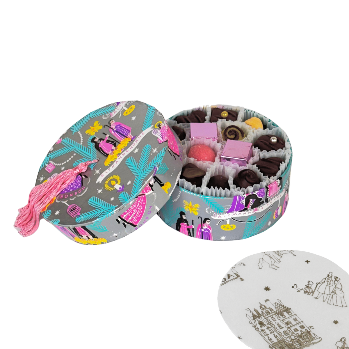 Christmas Hatbox with Tassel
