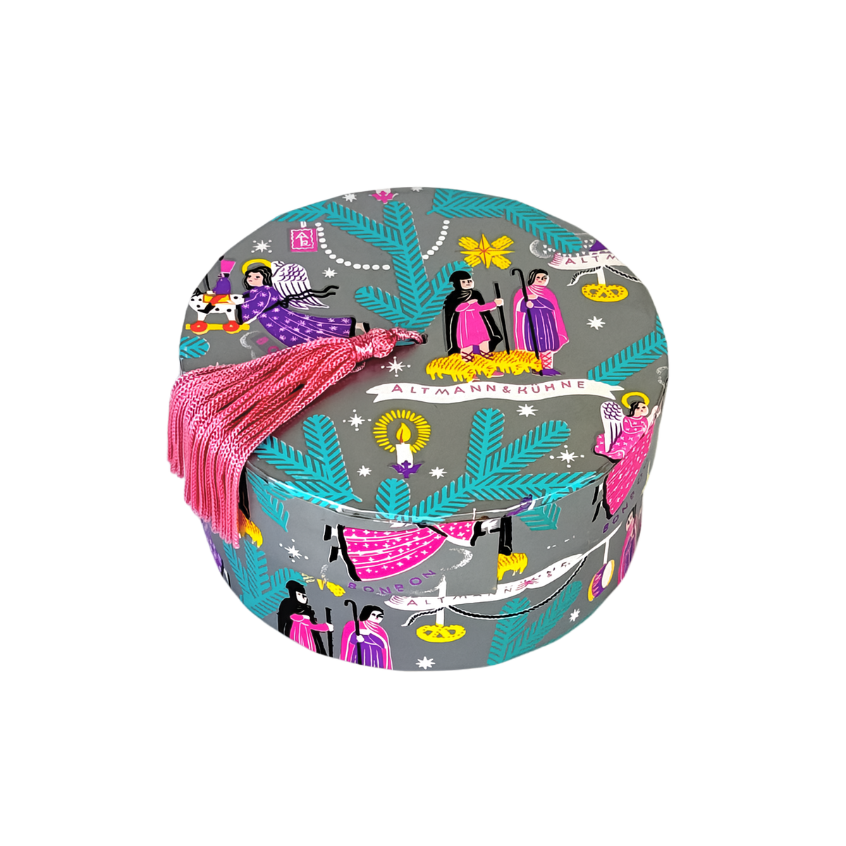 Christmas Hatbox with Tassel